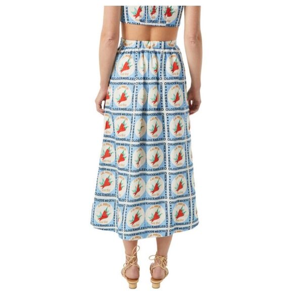 Rhode Aaron Midi Skirt in Lal Mirchi XS NWT - Picture 4 of 10